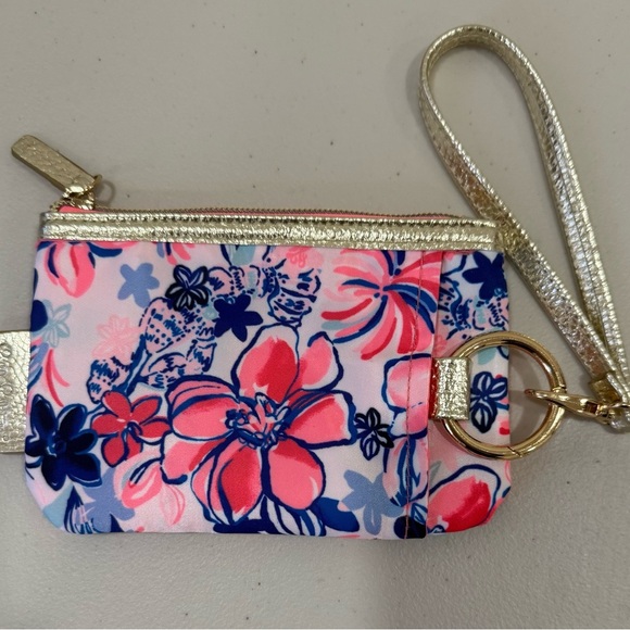 Lilly Pulitzer Handbags - Lilly Pulitzer Printed Zip Top Wallet/Key Chain Pouch Wristlet Party Floral